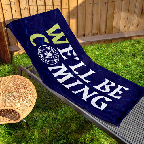 Scotland WC26 - We'll Be Coming - Beach Towel - Microfibre Retro Beach Towel - 150cm x 75cm