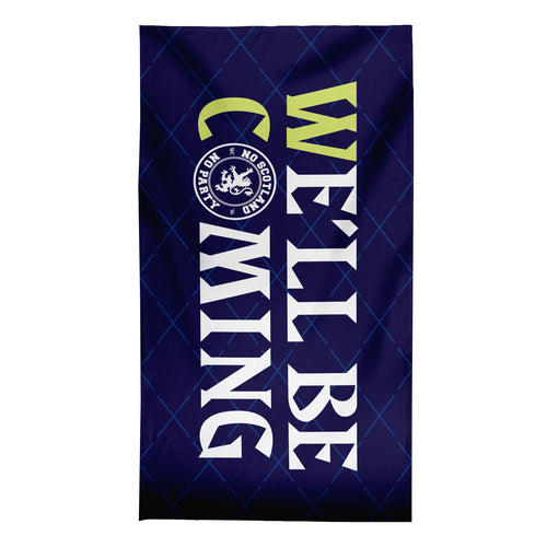 Scotland WC26 - We'll Be Coming - Beach Towel - Microfibre Retro Beach Towel - 150cm x 75cm