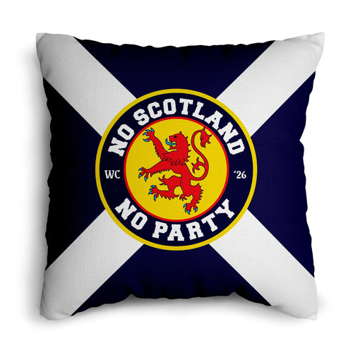 No Scotland No Party - Saltire - Cushion - 18"