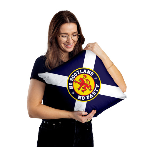 No Scotland No Party - Saltire - Cushion - 18"