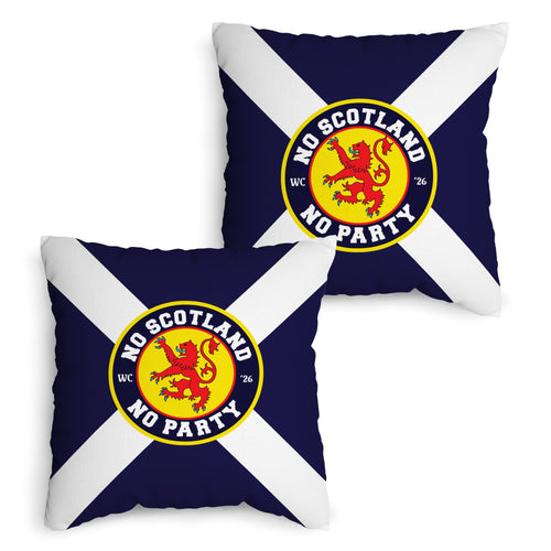 No Scotland No Party - Saltire - Cushion - 18"