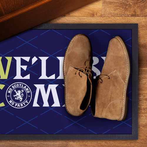 We'll Be Coming - WC26 - Door Mat - 60cm x 40cm