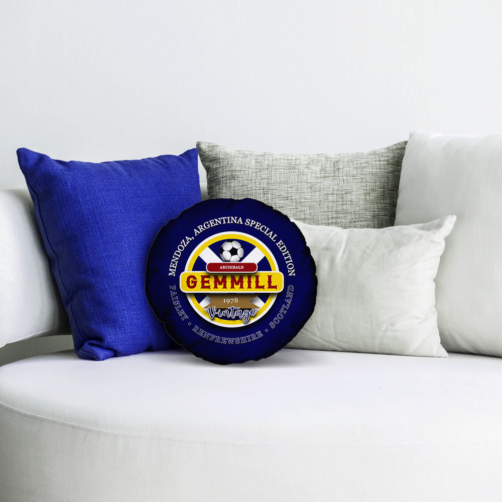 Scotland Gemmill  - Legend Collection - Circle Cushion 14"
