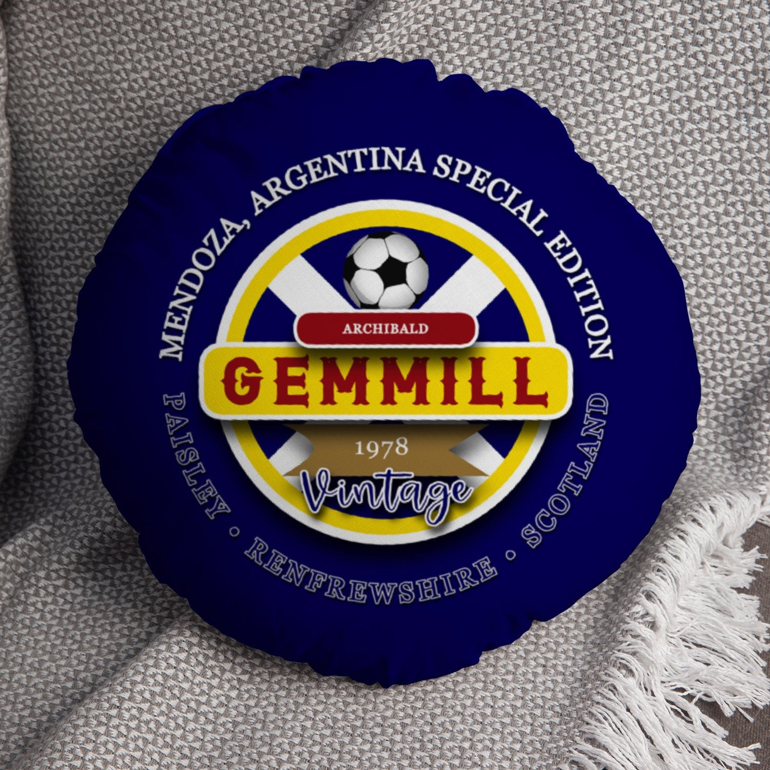Scotland Gemmill  - Legend Collection - Circle Cushion 14"