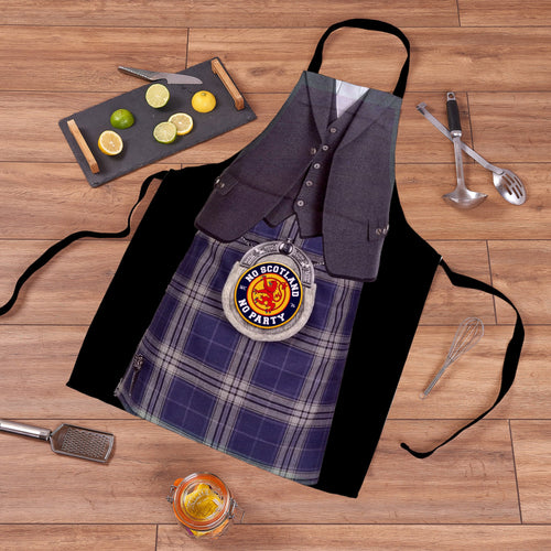 No Scotland, No Party! Navy Kilt - Novelty - Water-Resistant Adults Apron