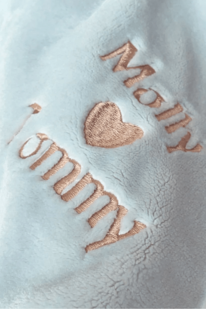 Couples Personalised Microfibre Soft Sofa Blanket