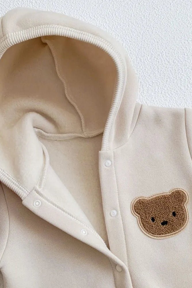 The Ultimate Bear Knitted Hooded Playsuit