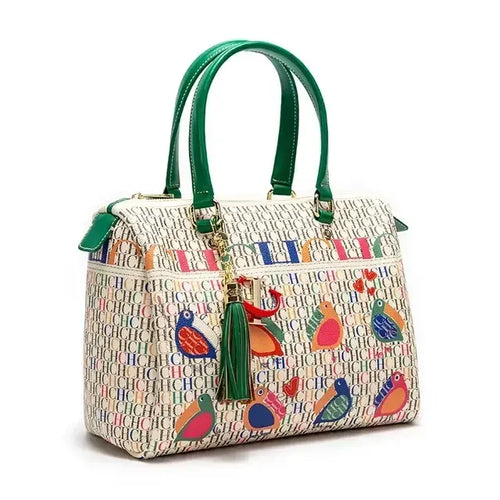 Women's Commuter Crossbody Colorful Printed Monogram Bag
