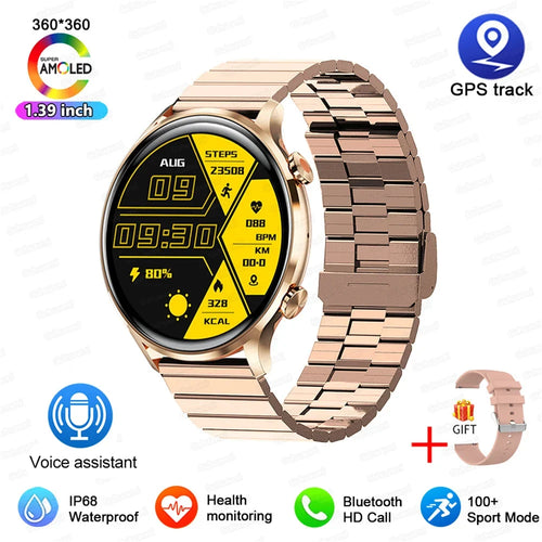 2025 New Smartwatch Women AMOLED HD Screen Always On Display Bluetooth Call