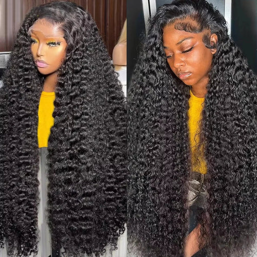 Deep Wave Lace Front Wigs Human Hair Pre Plucked 180% Density HD 13x6 Lace Frontal Wigs For Women Human Hair Lace Frontal Wigs