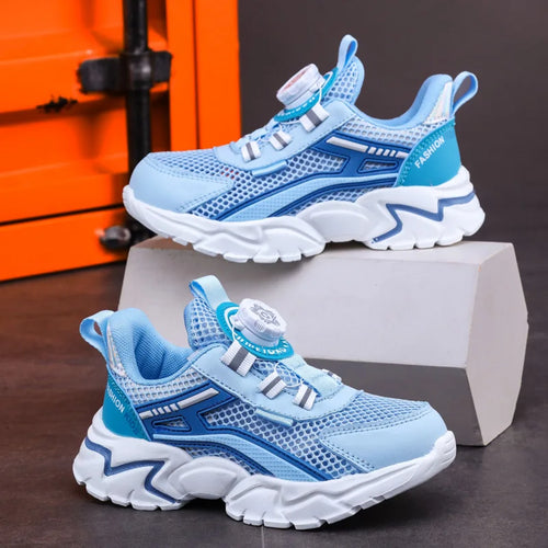 New Children Sports Shoes Boy Sneaker Black Mesh Summer Breathable Kids Casual