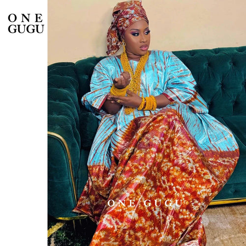 Unique Perfumed First Quality African Dashiki Basin Dress Nigerian Origianl Printing Bazin Riche Wedding Party Boubou Robe