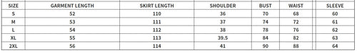 Women Two Piece Sets Skirt Round Neck Full Sleeve Print Tops Long Skirts