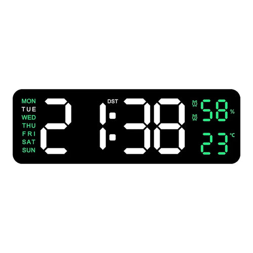 Digital LED Alarm Clock with Calendar,Temperature and Humidity. Acrylic or