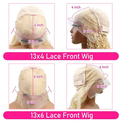 Honey Blonde Long Straight Human Hair Wigs 13x6 HD Lace 613 Colored 220 Density Remy Hair 13x4 Hd Lace Frontal Wigs For Women
