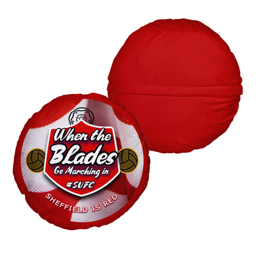 Sheffield  Marching in - Football Legends - Circle Cushion 14"