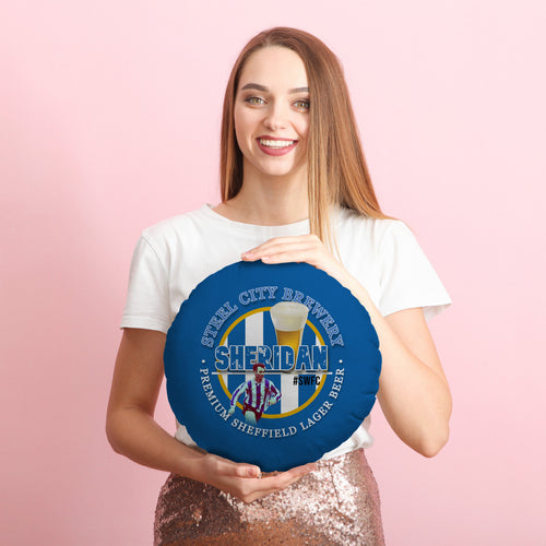 Wednesday Sheridan - Football Legends - Circle Cushion 14"