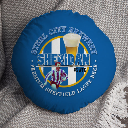 Wednesday Sheridan - Football Legends - Circle Cushion 14"