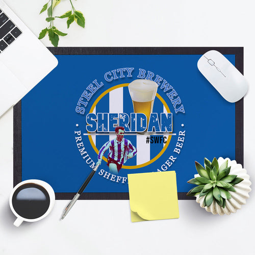 Wednesday Sheridan  - Football Legends - Door Mat -60cm X 40cm