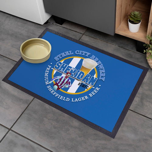 Wednesday Sheridan  - Football Legends - Door Mat -60cm X 40cm