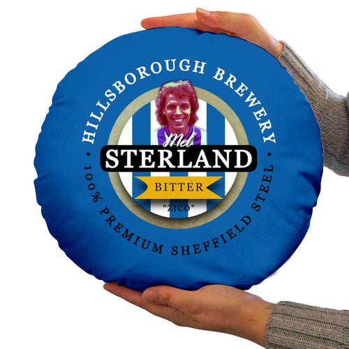 Wednesday Sterland - Football Legends - Circle Cushion 14"
