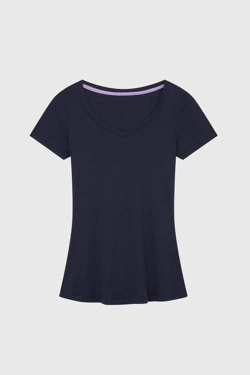 V-Neck Cotton Modal T-Shirt