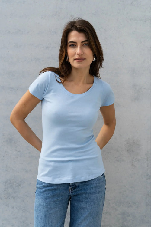 Scoop Neck Cotton Modal T-Shirt