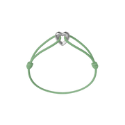 Silver Heart Cord Bracelet