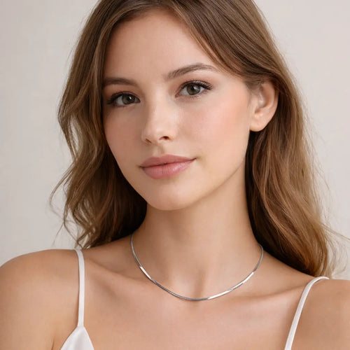 Catalina Luxe Silver Choker Necklace