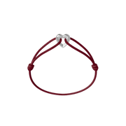Silver Heart Cord Bracelet