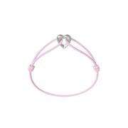 Silver Heart Cord Bracelet