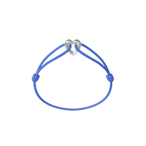 Silver Heart Cord Bracelet