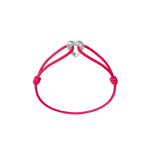 Silver Heart Cord Bracelet