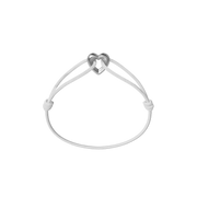 Silver Heart Cord Bracelet