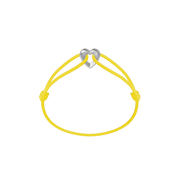 Silver Heart Cord Bracelet