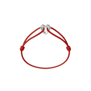 Silver Heart Cord Bracelet