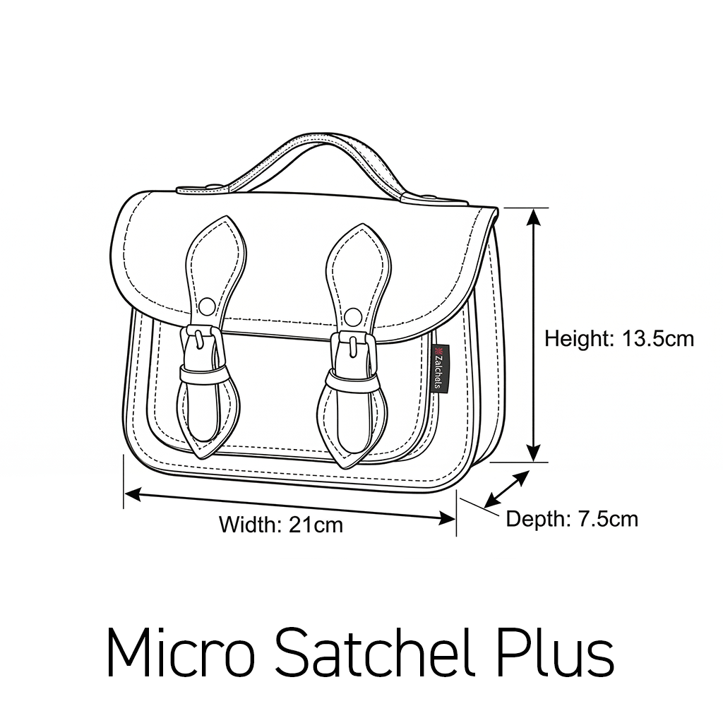 Handmade Leather Micro Satchel - Red