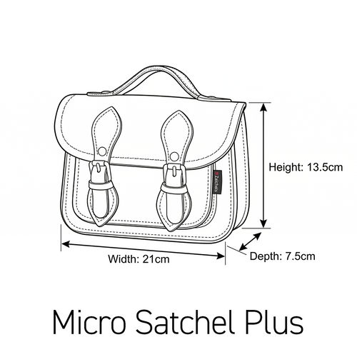 Handmade Leather Micro Satchel - Chestnut