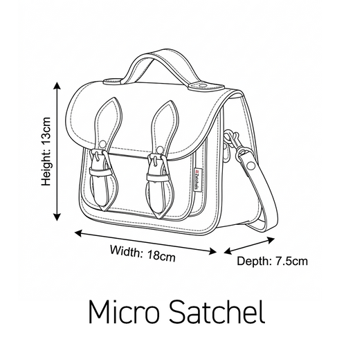 Handmade Leather Micro Satchel - Pastel Kaleidoscope