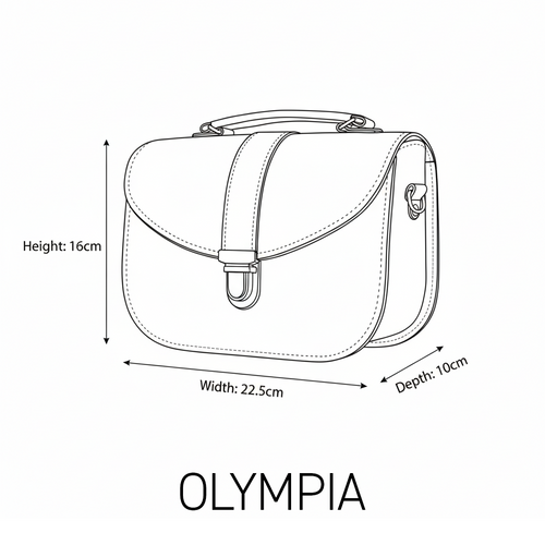 Olympia Handmade Leather Bag - Purple