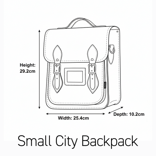 Handmade Leather City Backpack - Autumnal Kaleidoscope
