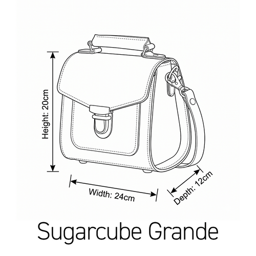 Executive Handmade Leather Sugarcube Grande - Marsala Red