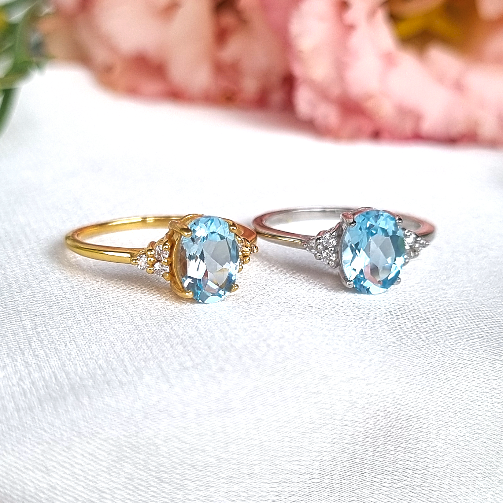 Sky Blue Topaz Ring in 18k Gold Vermeil