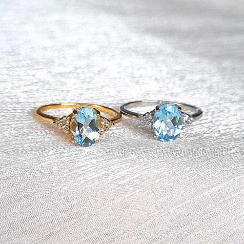 Sky Blue Topaz Ring in 18k Gold Vermeil