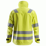 Snickers 1260 ProtecWork Hi-Vis Arc Protection Softshell Jacket Class 3 Yellow XL, Long