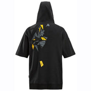 Snickers 2850 Logo Short Sleeve Hoodie Sweatshirt