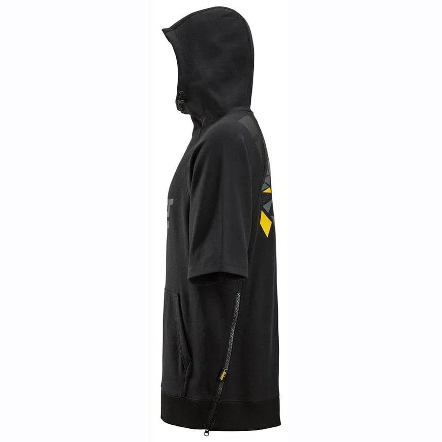 Snickers 2850 Logo Short Sleeve Hoodie Sweatshirt