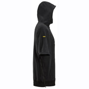 Snickers 2850 Logo Short Sleeve Hoodie Sweatshirt
