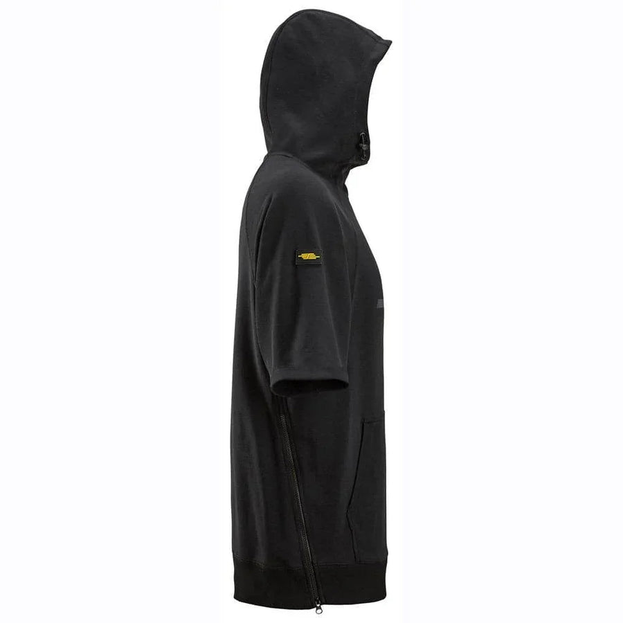 Snickers 2850 Logo Short Sleeve Hoodie Sweatshirt