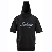 Snickers 2850 Logo Short Sleeve Hoodie Sweatshirt